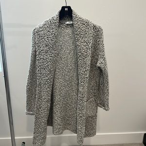 Gray knit vince cardigan